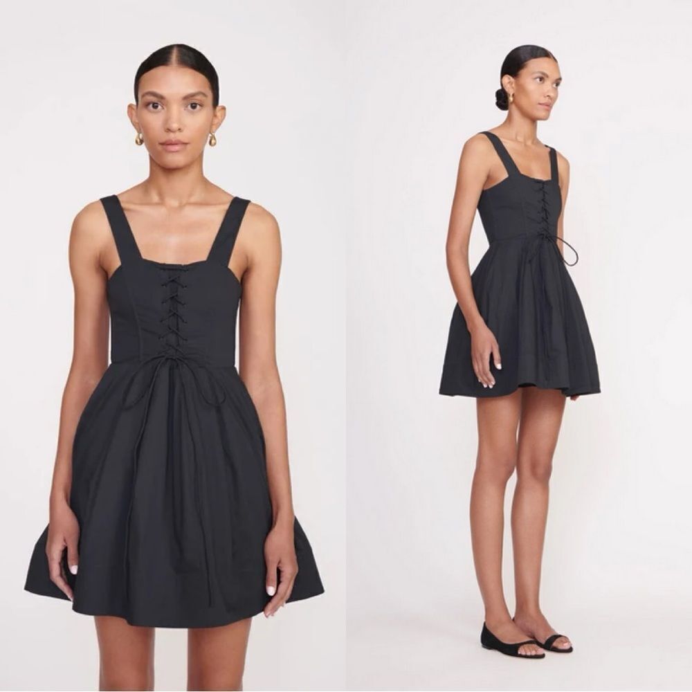 STAUD MINI SUTTON Corset DRESS in black